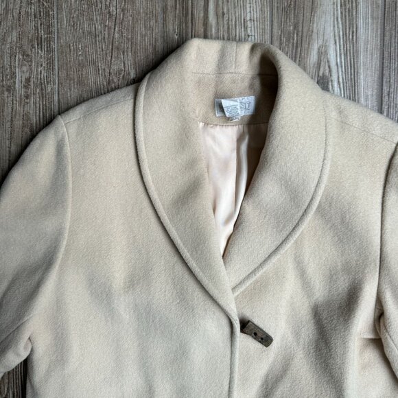 Lands End Overcoat Womens Wool Mohair Coat 14 Cottagecore Embroidered Western - Picture 7 of 8